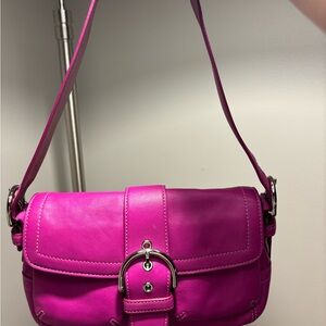 Coach soho flap pink Leather Shoulder Bag